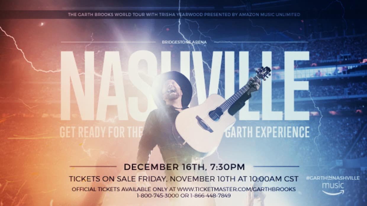 GARTH BROOKS RETURNS > Tickets on Sale Here!