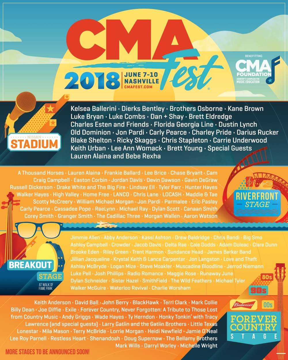 CMA Music Festival Tickets : 2018 Lineup Announced! 