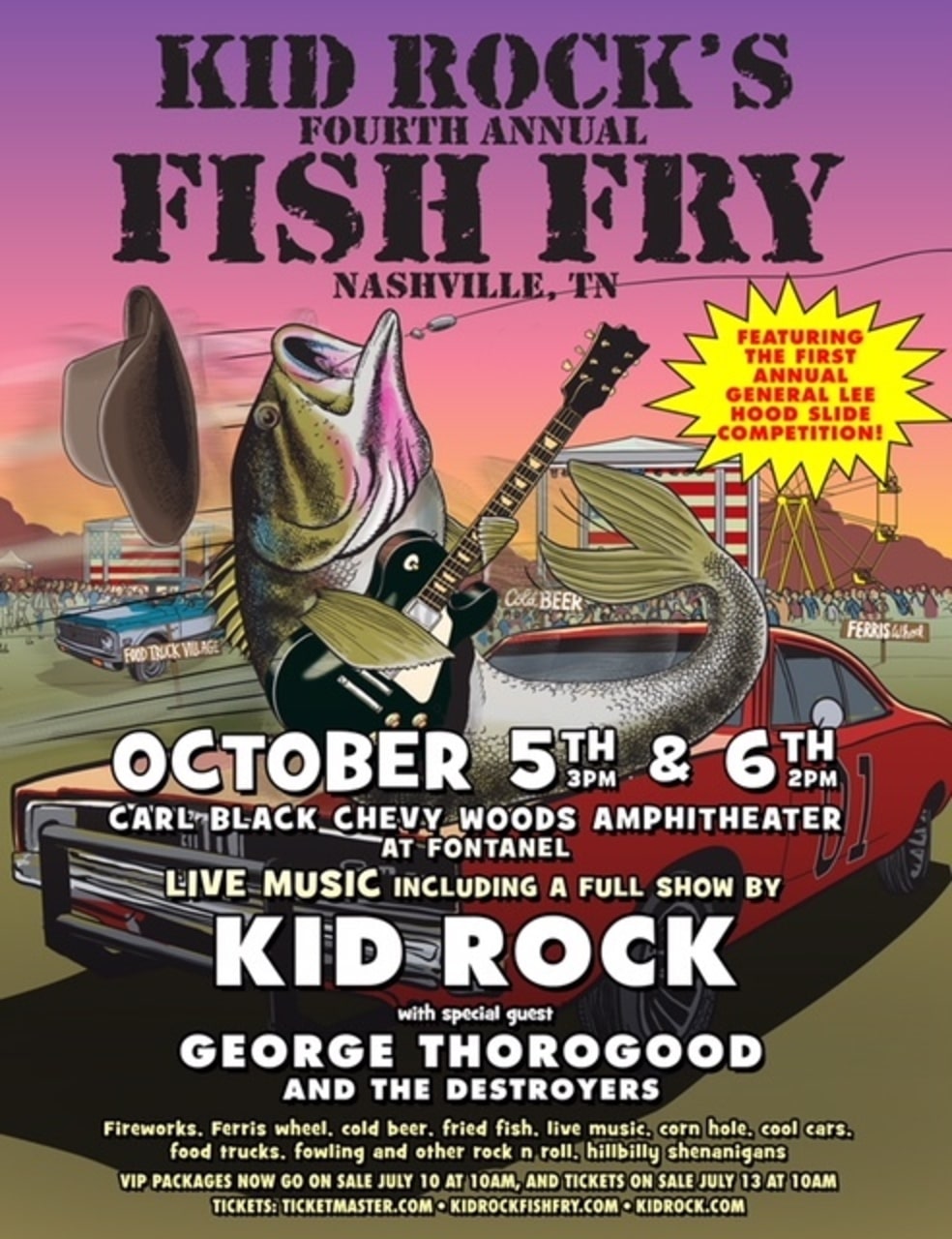 Kid Rock's 4th Annual Fish Fry Set for Oct. 5th & 6th