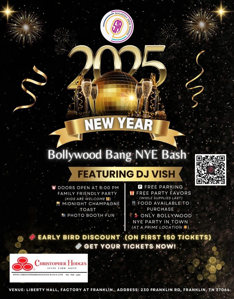 Bollywood Bang NYE Bash, Liberty Hall, Factory at Franklin