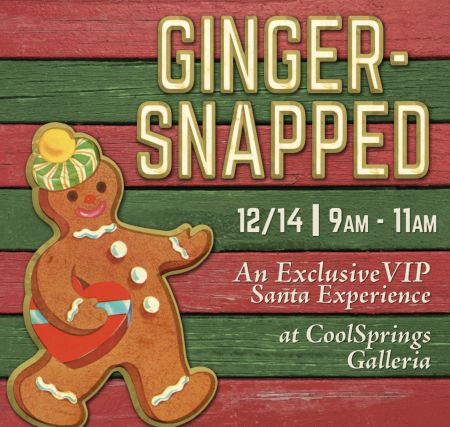 Ginger-Snapped Holiday Event: Santa Pics + Gingerbread House Contest