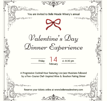 Belle Meade's Valentine's Day Dinner Experience